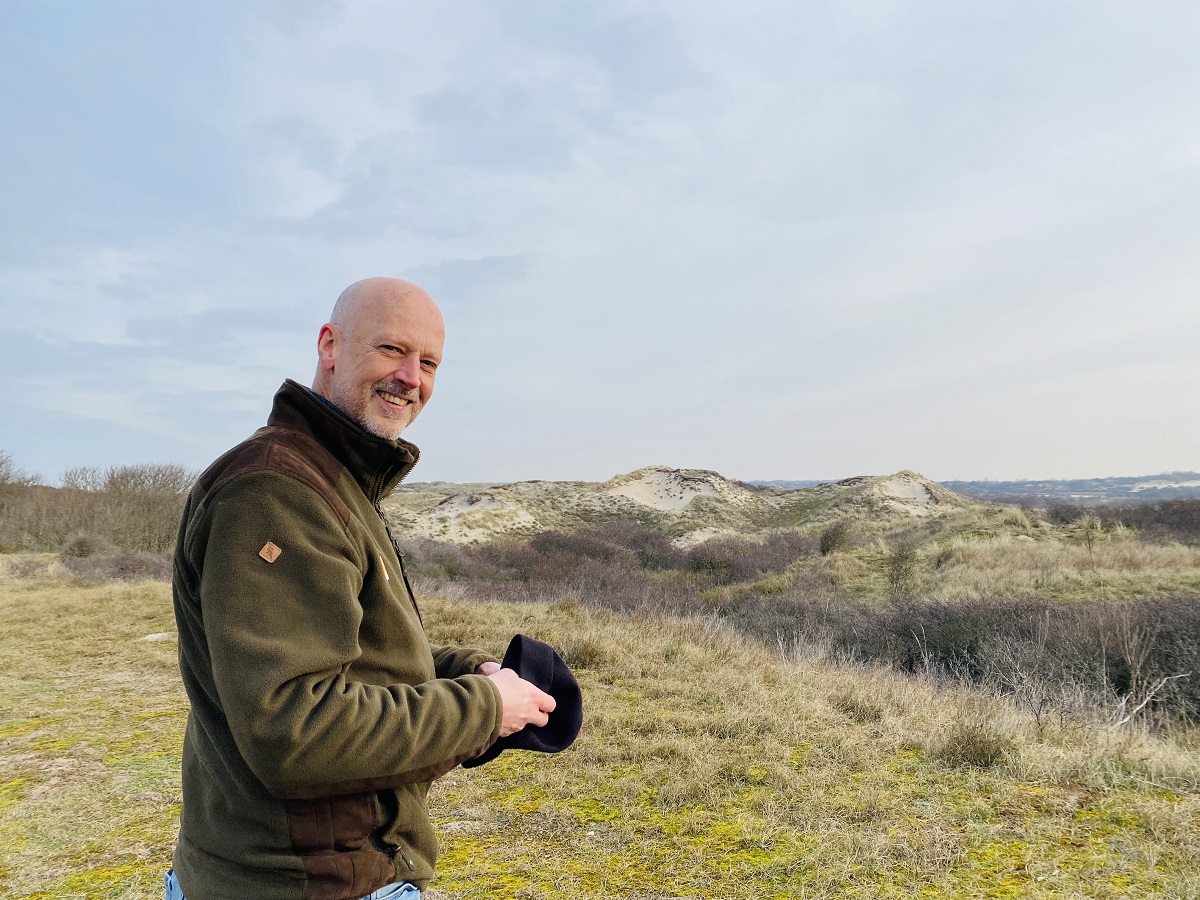 Maarten Werink in de duinen