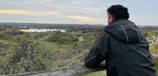 Mooi uitzicht over de duinen die beheerd worden door Dunea