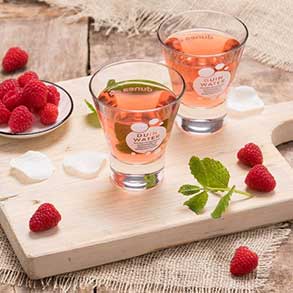 Mocktail met frambozen