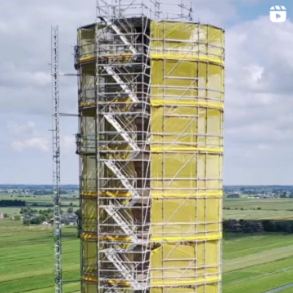 Standpijp Bergambacht in de steigers