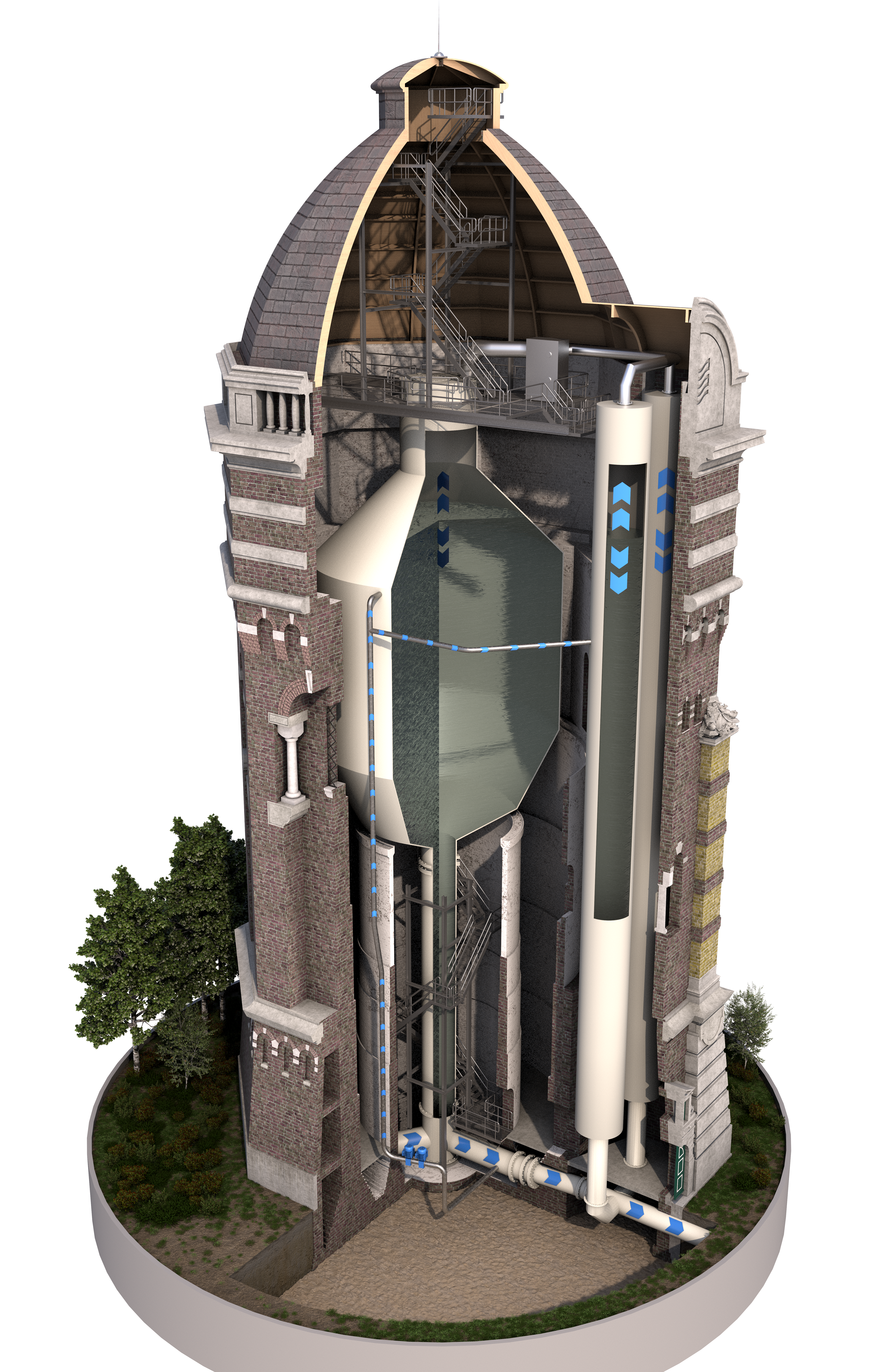 Binnenkant wateroren Scheveningen