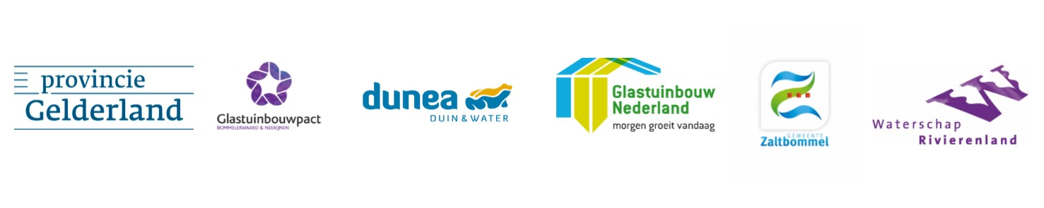 logo's samenwerkingspartners glastuinbouwriolering Bommelerwaard