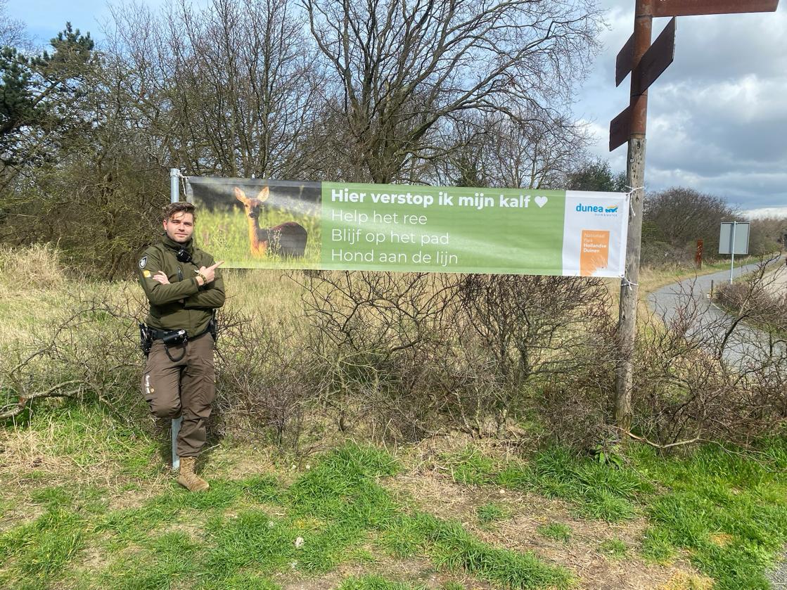 Afbeelding Danny bij spandoek